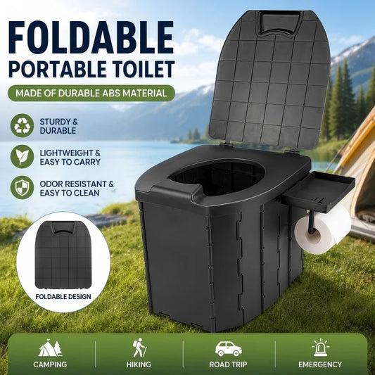 Upgrade Retractable Portable Toilet Camping Toilet Lightweight and Folding Travel Toilet Portable Potty for Adults Kids, Perfect for Travel,Camp,Car