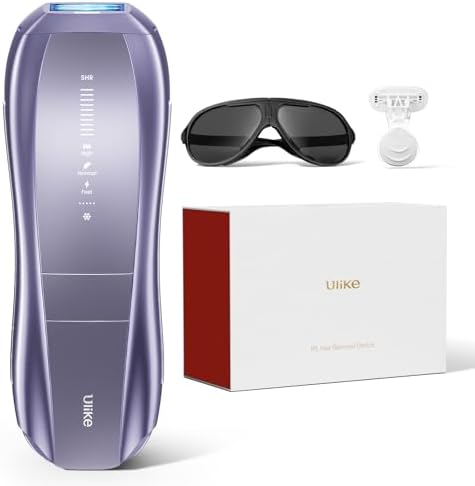 Ulike Laser Hair Removal, Air 10 IPL Hair Removal for Women and Men, 65F Ice-Cooling Contact, Dual Lights, Skin Sensor & SHR Mode* for Nearly Painless, Effective & Long-Lasting Hair Removal from Home