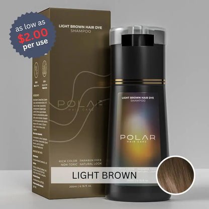 Polar Haircare - Hair Dye Shampoo for Gray Hair for Women & Men (Jet Black) Natural Hair Dye Kit - Semi Permanent Shampoo - Vegan (Polar Hair Care USA) 6.76 Fl Oz