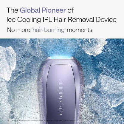 Ulike Laser Hair Removal, Air 10 IPL Hair Removal for Women and Men, 65F Ice-Cooling Contact, Dual Lights, Skin Sensor & SHR Mode* for Nearly Painless, Effective & Long-Lasting Hair Removal from Home
