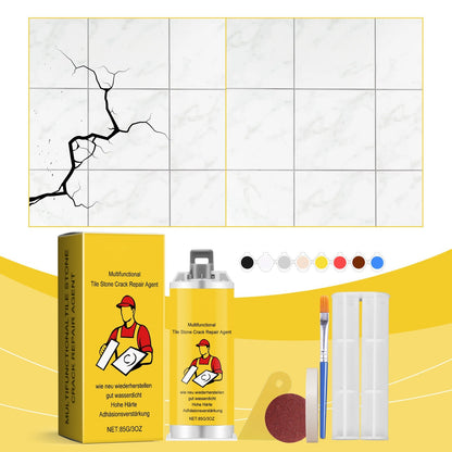 🔥New Upgrade✨ Tile & Stone Crack Repair Kit - Professional-Grade Filler for Sealing Gaps, Waterproof & Color-Matching Formula💧