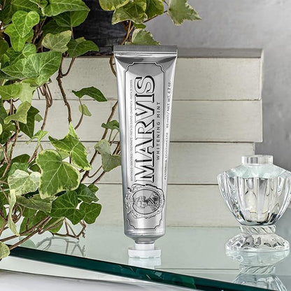 7.5% Nano Hydroxyapatite Fluoride Marvis Whitening Mint Toothpaste – Teeth Whitening & Enamel Protection, Fresh Mint
