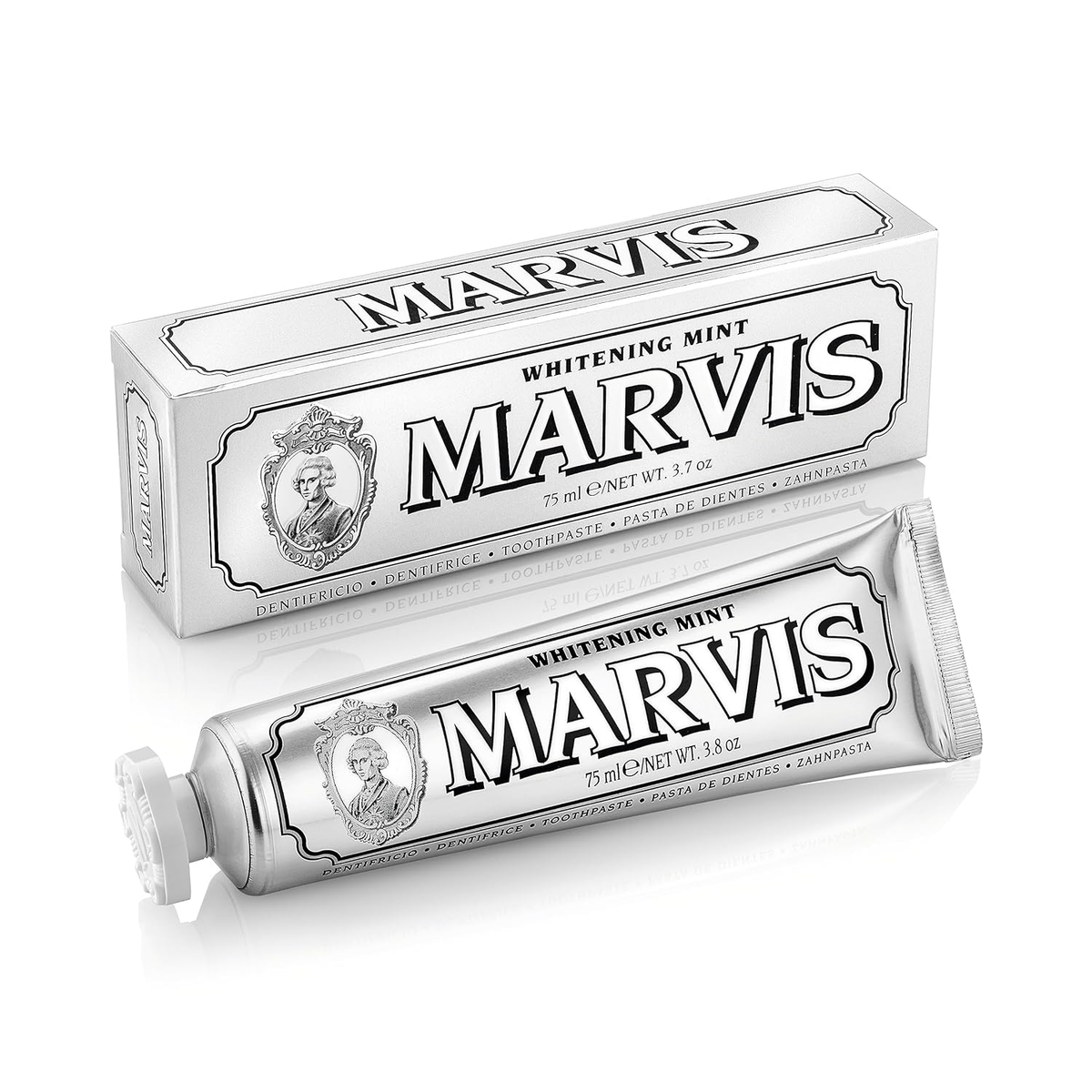 7.5% Nano Hydroxyapatite Fluoride Marvis Whitening Mint Toothpaste – Teeth Whitening & Enamel Protection, Fresh Mint
