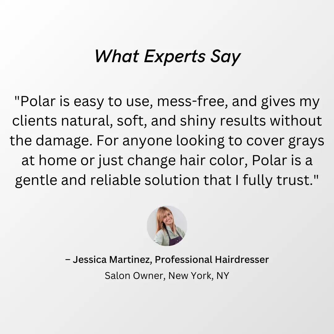 Polar Haircare - Hair Dye Shampoo for Gray Hair for Women & Men (Jet Black) Natural Hair Dye Kit - Semi Permanent Shampoo - Vegan (Polar Hair Care USA) 6.76 Fl Oz