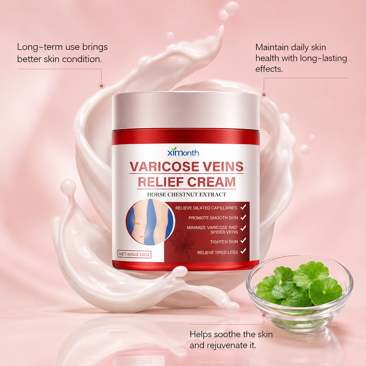 Professional Varicose & Spider Vein Care Cream – 80g | Advanced Leg Comfort & Skin Support Formula