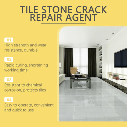 🔥New Upgrade✨ Tile & Stone Crack Repair Kit - Professional-Grade Filler for Sealing Gaps, Waterproof & Color-Matching Formula💧