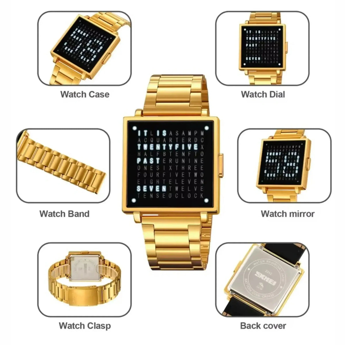 Retro Electronic Watch For Man Fashion Original Led Light Digital Wrsit watch Date Display New Style Clock Life Waterproof